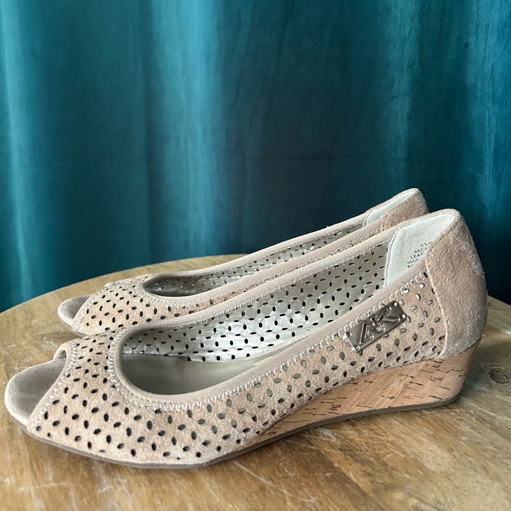 Anne Klein Peep-Toe Wedges